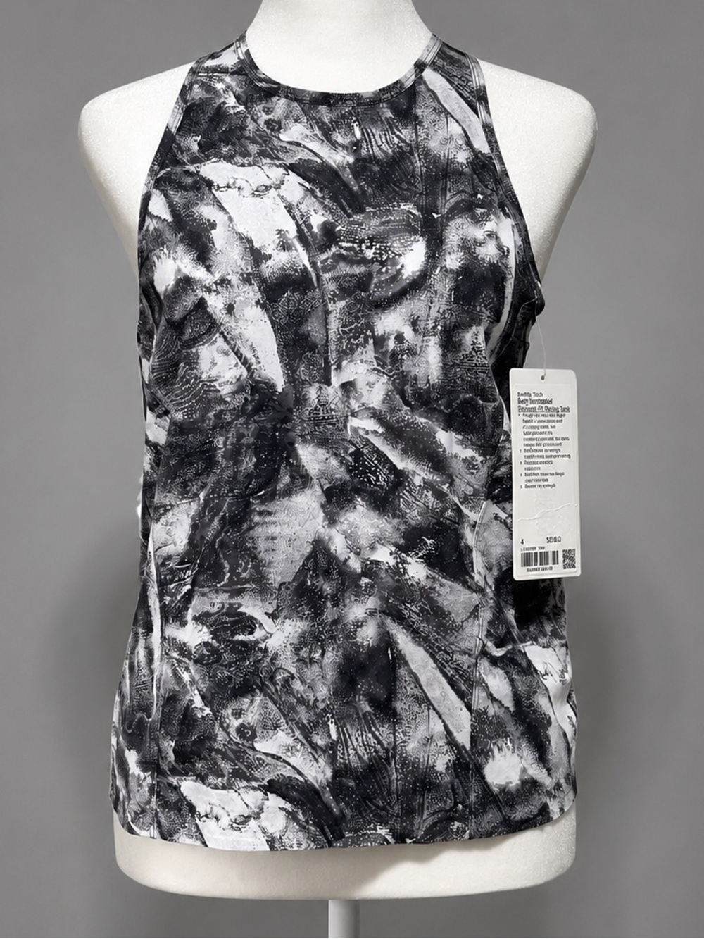 Lululemon Swift Ventilated Racerback Tank Size 4 Take Flight Grey Multi NWT